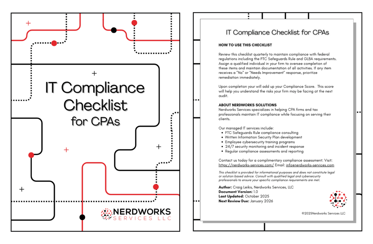 IT Compliance Checklist for CPA accounting regulatory firm